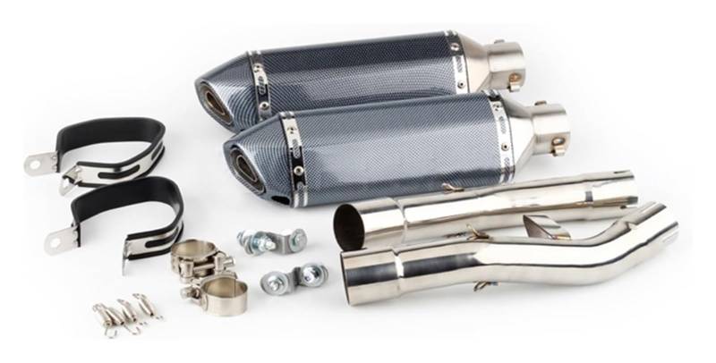 Motorrad Auspuff Tube Für Y&amaha FJR1300 FJR 1300 2001-2020 Escape Motorradauspuff Slip-On-Auspuffschalldämpfer Mit Mittlerem Verbindungsrohr(Version F) von SCBSTKBGGW