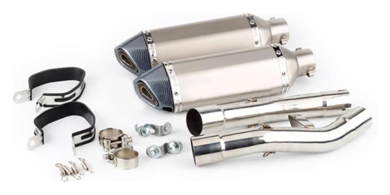 Motorrad Auspuff Tube Für Y&amaha FJR1300 FJR 1300 2001-2020 Escape Motorradauspuff Slip-On-Auspuffschalldämpfer Mit Mittlerem Verbindungsrohr(Version G) von SCBSTKBGGW