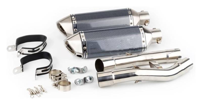 Motorrad Auspuff Tube Für Y&amaha FJR1300 FJR 1300 2001-2020 Escape Motorradauspuff Slip-On-Auspuffschalldämpfer Mit Mittlerem Verbindungsrohr(Version H) von SCBSTKBGGW