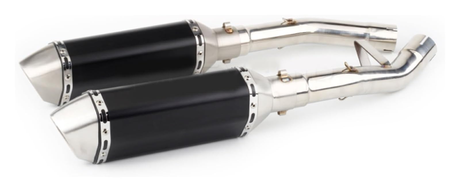 Motorrad Auspuff Tube Für Y&amaha FJR1300 FJR 1300 2001-2020 Escape Slip-On-Auspuffschalldämpfer Mit Mid Link Pipe Motorradauspuff(Version C) von SCBSTKBGGW