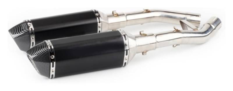 Motorrad Auspuff Tube Für Y&amaha FJR1300 FJR 1300 2001-2020 Escape Slip-On-Auspuffschalldämpfer Mit Mid Link Pipe Motorradauspuff(Version D) von SCBSTKBGGW