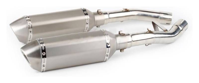 Motorrad Auspuff Tube Für Y&amaha FJR1300 FJR 1300 2001-2020 Escape Slip-On-Auspuffschalldämpfer Mit Mid Link Pipe Motorradauspuff(Version E) von SCBSTKBGGW