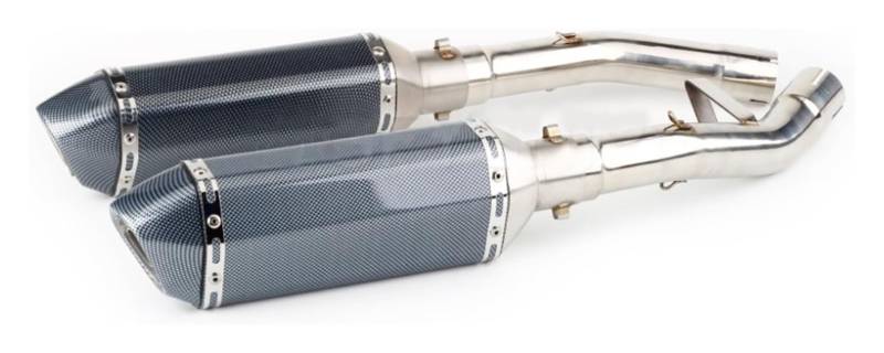 Motorrad Auspuff Tube Für Y&amaha FJR1300 FJR 1300 2001-2020 Escape Slip-On-Auspuffschalldämpfer Mit Mid Link Pipe Motorradauspuff(Version F) von SCBSTKBGGW