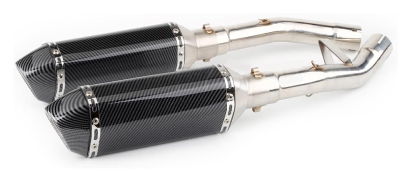 Motorrad Auspuff Tube Für Y&amaha FJR1300 FJR 1300 2001-2020 Escape Slip-On-Auspuffschalldämpfer Mit Mid Link Pipe Motorradauspuff(Version a) von SCBSTKBGGW