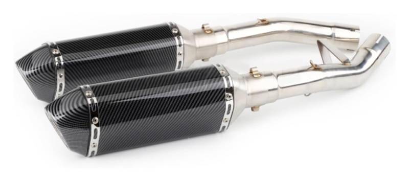 Motorrad Auspuff Tube Für Y&amaha FJR1300 FJR 1300 2001-2020 Escape Slip-On-Auspuffschalldämpfer Mit Mid Link Pipe Motorradauspuff(Version a) von SCBSTKBGGW