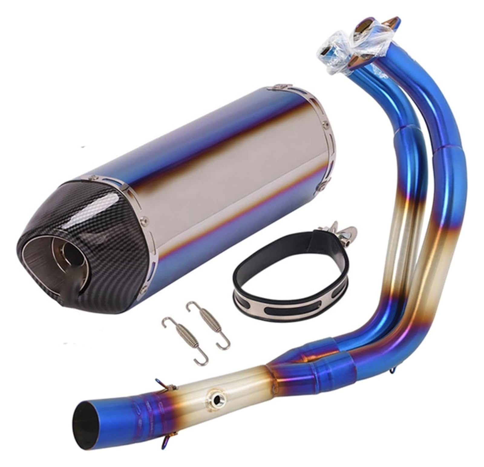 Motorrad Auspuff Tube Für Y&amaha FZ07 FZ-07 2022-2023 Motorradauspuff Motorradauspuff Fluchtschalldämpfer Front Link Pipe Schalldämpfer DB Killer(Type F) von SCBSTKBGGW