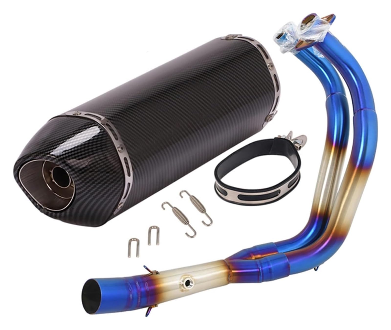 Motorrad Auspuff Tube Für Y&amaha FZ07 FZ-07 2022-2023 Motorradauspuff Motorradauspuff Fluchtschalldämpfer Front Link Pipe Schalldämpfer DB Killer(Type G) von SCBSTKBGGW