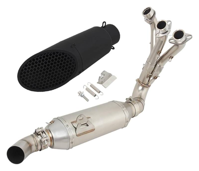 Motorrad Auspuff Tube Für Y&amaha FZ09 FZ 09 2020 2021 2022 2023 Motorradauspuff Komplettsysteme Escape Modify Front Link Pipe Schalldämpfer Mesh von SCBSTKBGGW