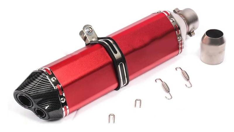 Motorrad Auspuff Tube Für Y&amaha MT07 R1 Motorradauspuff 470MM Universal Slip On Motorrad Auspuffrohr Schalldämpfer Kein DB Killer 51MM Escape Moto(Type E) von SCBSTKBGGW