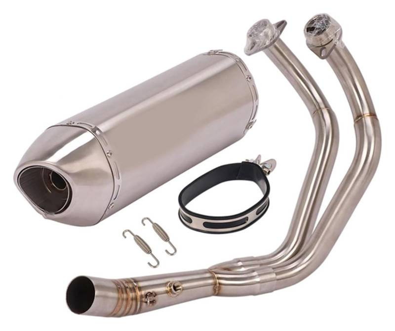 Motorrad Auspuff Tube Für Y&amaha R1 2021 2022 2023 Front Link Pipe Schalldämpfer DB Killer Motorradauspuff Komplettsysteme Yoshimura R77 Escape Schalldämpfer(Type C) von SCBSTKBGGW