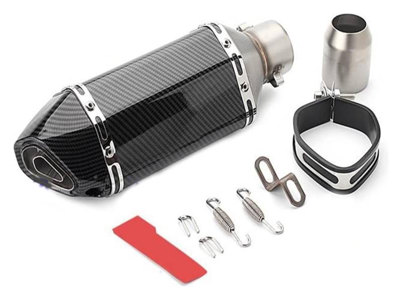 Motorrad Auspuff Tube Für Y&amaha R15 Tmax 500 FZ6 Für CB400 Cb650 Für K&awasaki Er6n 51MM Universal-Auspuffrohr Schalldämpfer Racing Escape Ak Auspuff(Multi-Colored a) von SCBSTKBGGW