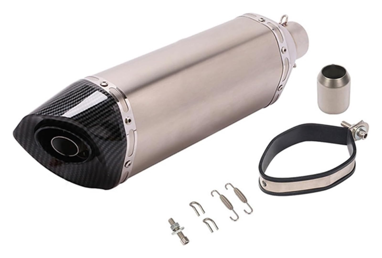 Motorrad Auspuff Tube Für Y&amaha R3 Nmax Motorradauspuff Slip On 470MM 570MM Universal 51MM Auspuffrohr Escape Moto Schalldämpfer Abnehmbarer DB Killer(470mm-c) von SCBSTKBGGW