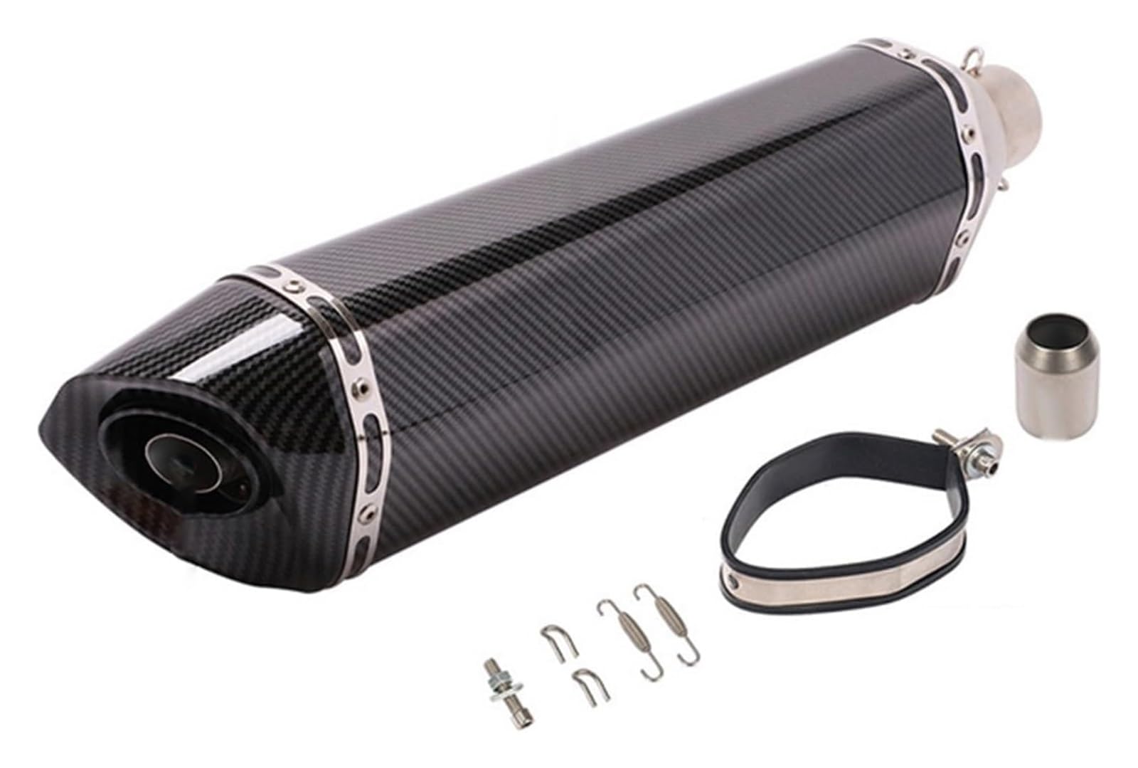 Motorrad Auspuff Tube Für Y&amaha R3 Nmax Motorradauspuff Slip On 470MM 570MM Universal 51MM Auspuffrohr Escape Moto Schalldämpfer Abnehmbarer DB Killer(570mm-c) von SCBSTKBGGW