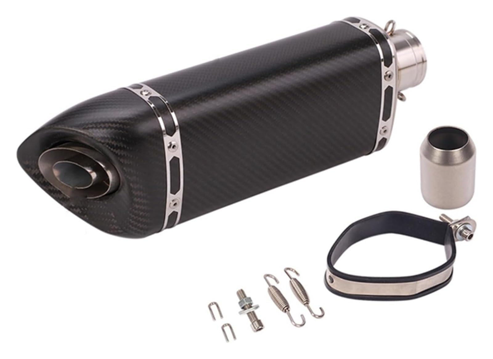 Motorrad Auspuff Tube Für Y&amaha R6 MT09 Motorradauspuff Universal-Auspuffrohr-Fluchtsysteme ATV Modifizieren Sie Den Schalldämpfer Mit Kohlefaserspitze DB Killer(395mm-a) von SCBSTKBGGW