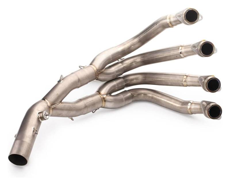 Motorrad Auspuff Tube Für Y&amaha R6 YZF-R6 2006-2016 Modifiziertes Auspuffschalldämpferrohr Vorderes Sammelrohr Escape Moto Vollauspuffrohr(Titanium Alloy) von SCBSTKBGGW