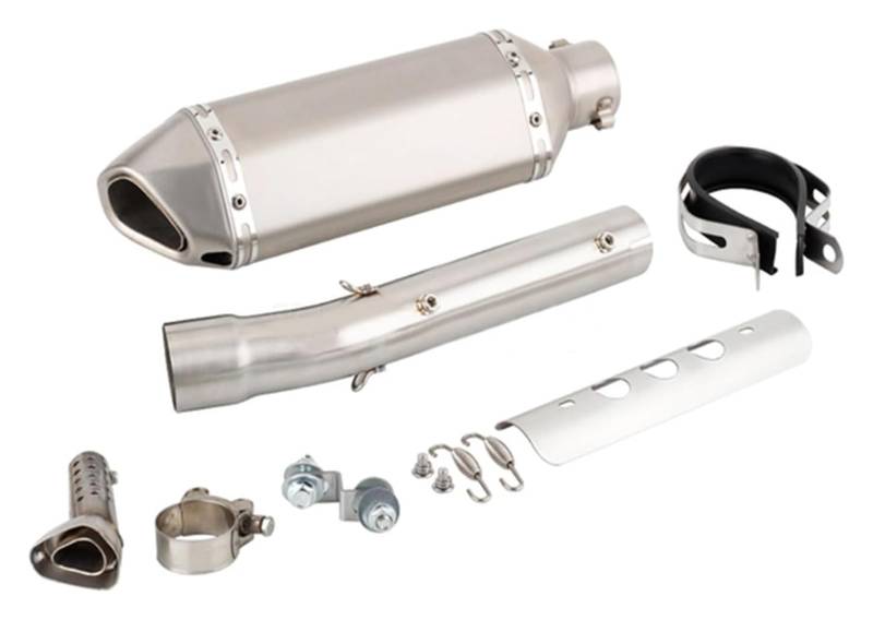 Motorrad Auspuff Tube Für Y&amaha Tenere 700 2019 2020 2021 2022 2023 XTZ690 XTZ700 T700 Escape Slip-On-Auspuffschalldämpfer Mit Mittlerem Verbindungsrohr(Version F) von SCBSTKBGGW