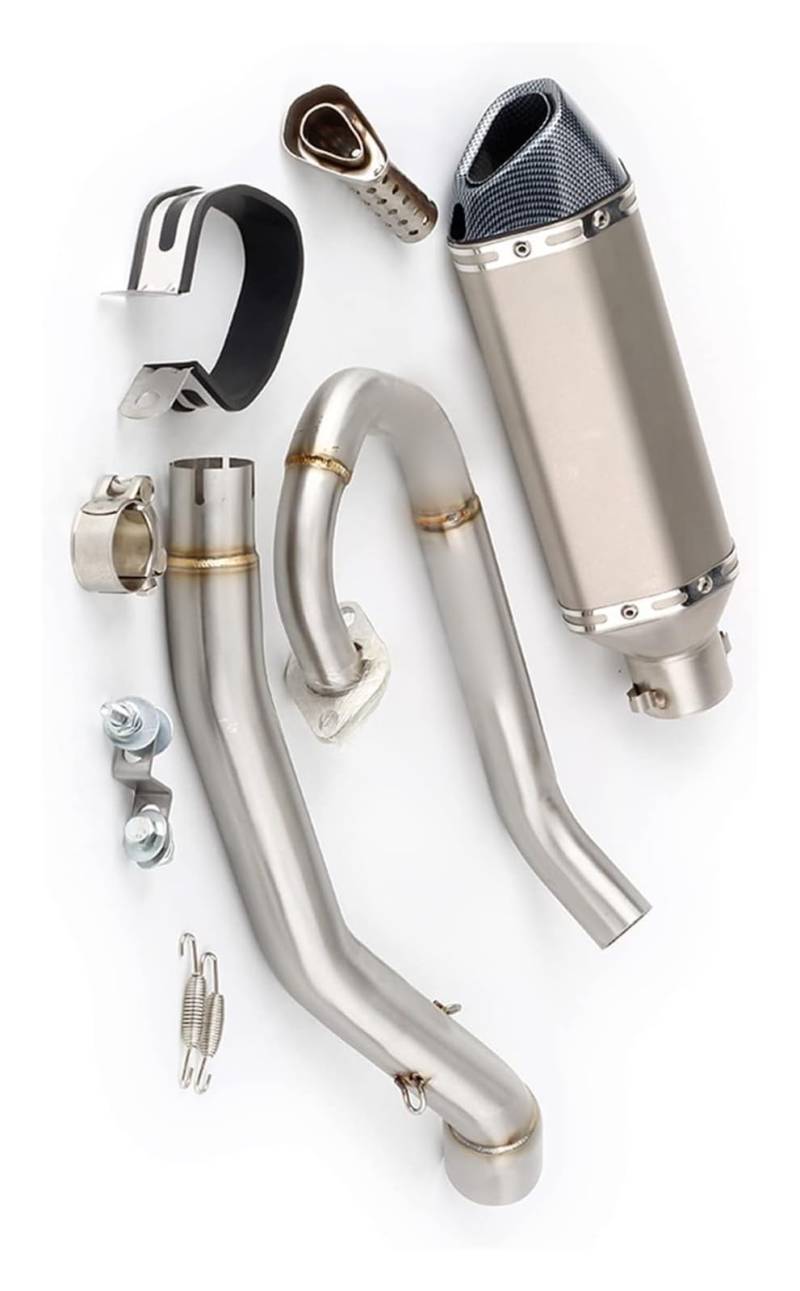 Motorrad Auspuff Tube Für Y&amaha WR 125 2009-2017 WR125R WR125X WR125 R/X Motorradauspuff Decat Escape Slip-On-Schalldämpfer Mit Header-Verbindungsrohr(Multi-Colored E) von SCBSTKBGGW
