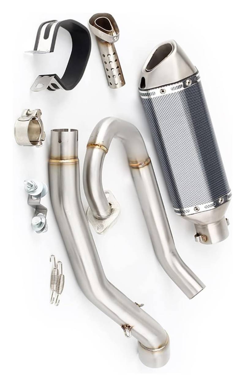 Motorrad Auspuff Tube Für Y&amaha WR 125 2009-2017 WR125R WR125X WR125 R/X Motorradauspuff Decat Escape Slip-On-Schalldämpfer Mit Header-Verbindungsrohr(Multi-Colored F) von SCBSTKBGGW