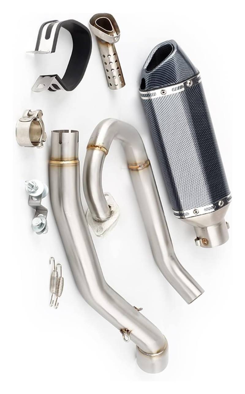 Motorrad Auspuff Tube Für Y&amaha WR 125 2009-2017 WR125R WR125X WR125 R/X Motorradauspuff Decat Escape Slip-On-Schalldämpfer Mit Header-Verbindungsrohr(Multi-Colored G) von SCBSTKBGGW
