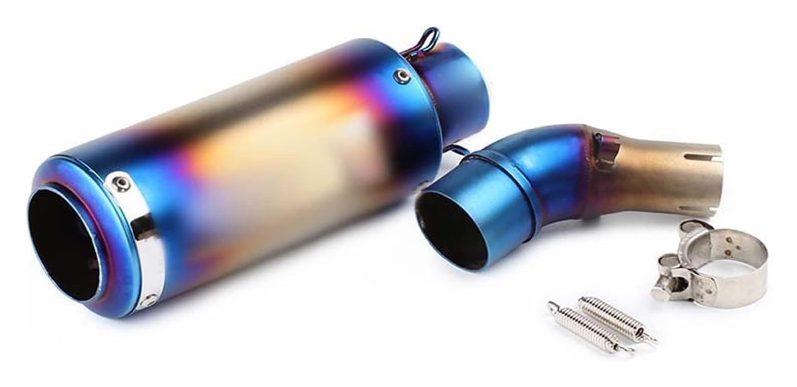 Motorrad Auspuff Tube Für Y&amaha YZF R25 MT03 R3 MT 03 Motorrad Mitte Mit Auspuff Escape Moto Pipe Dirt Bike Racing Motorrad Modifizierter Schalldämpfer(Multi-Colored a) von SCBSTKBGGW