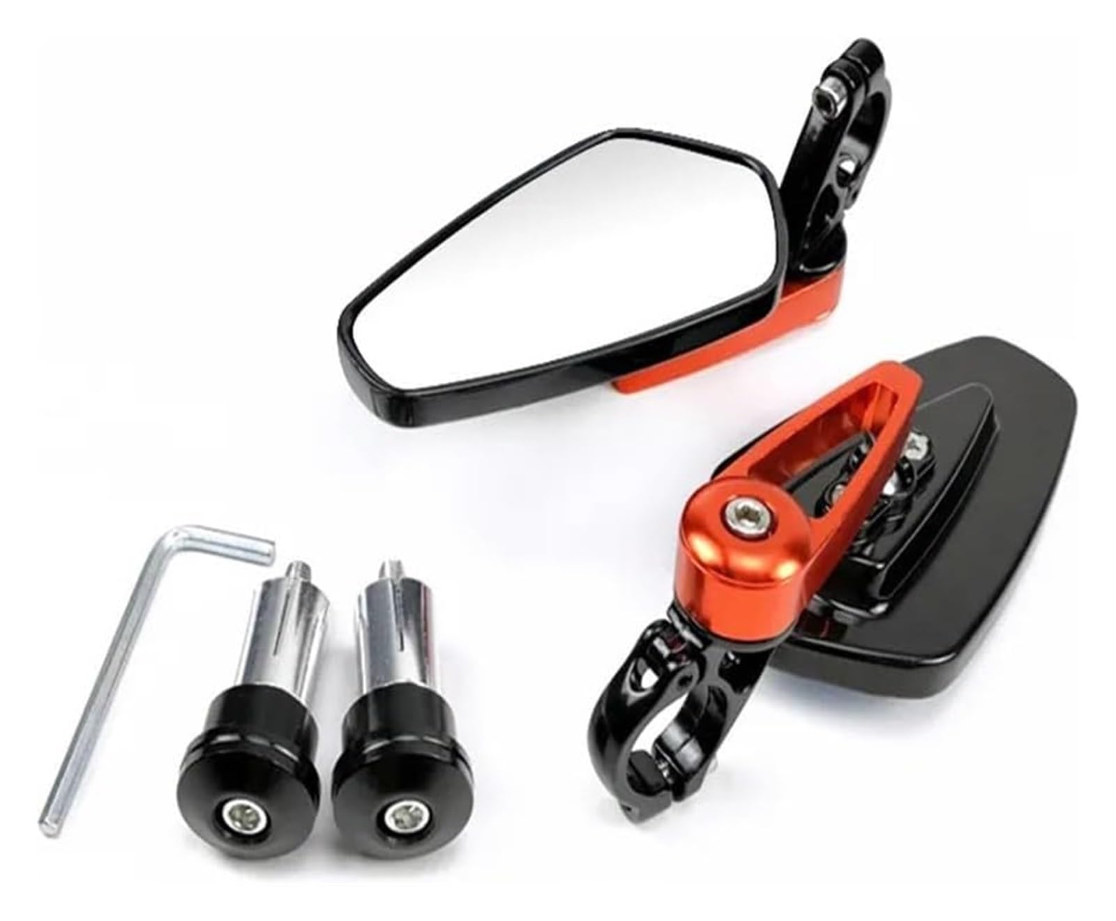 Motorrad Seitenspiegel Motorradspiegel, 1 Paar, 7/8 Zoll, 22 Mm, Motorrad-Aluminium-Bar-End-Seiten-Rückspiegel, Universelle Motorrad-Fahrrad-Lenker-Rückansicht(4) von SCBSTKBGGW