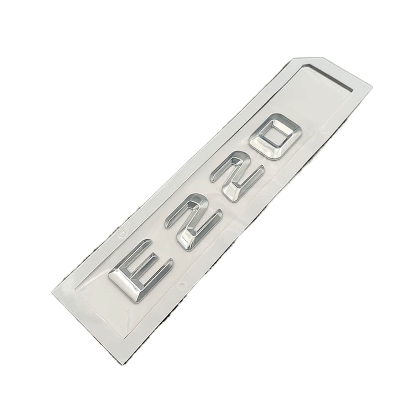 SCHAAN 3D Chrom Silber Kofferraum Abzeichen Aufkleber Aufkleber E Klasse E220 E320 Emblem Logo Passend for Mercedes E 200 300 W211 W212 Zubehör Autoaufkleber (Color : E 220) von SCHAAN