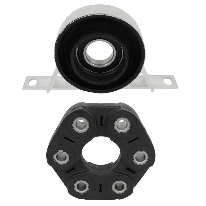 SCITOO 26117511454 26127501257 Antriebswellen-Flex-Scheibengelenk und Mittelstützlager, passend für BMW 318ti 323Ci 325Ci 325e 630CSi 733i 735i M3 X5, passend für Volvo 240 745 940, passend für Jaguar von SCITOO
