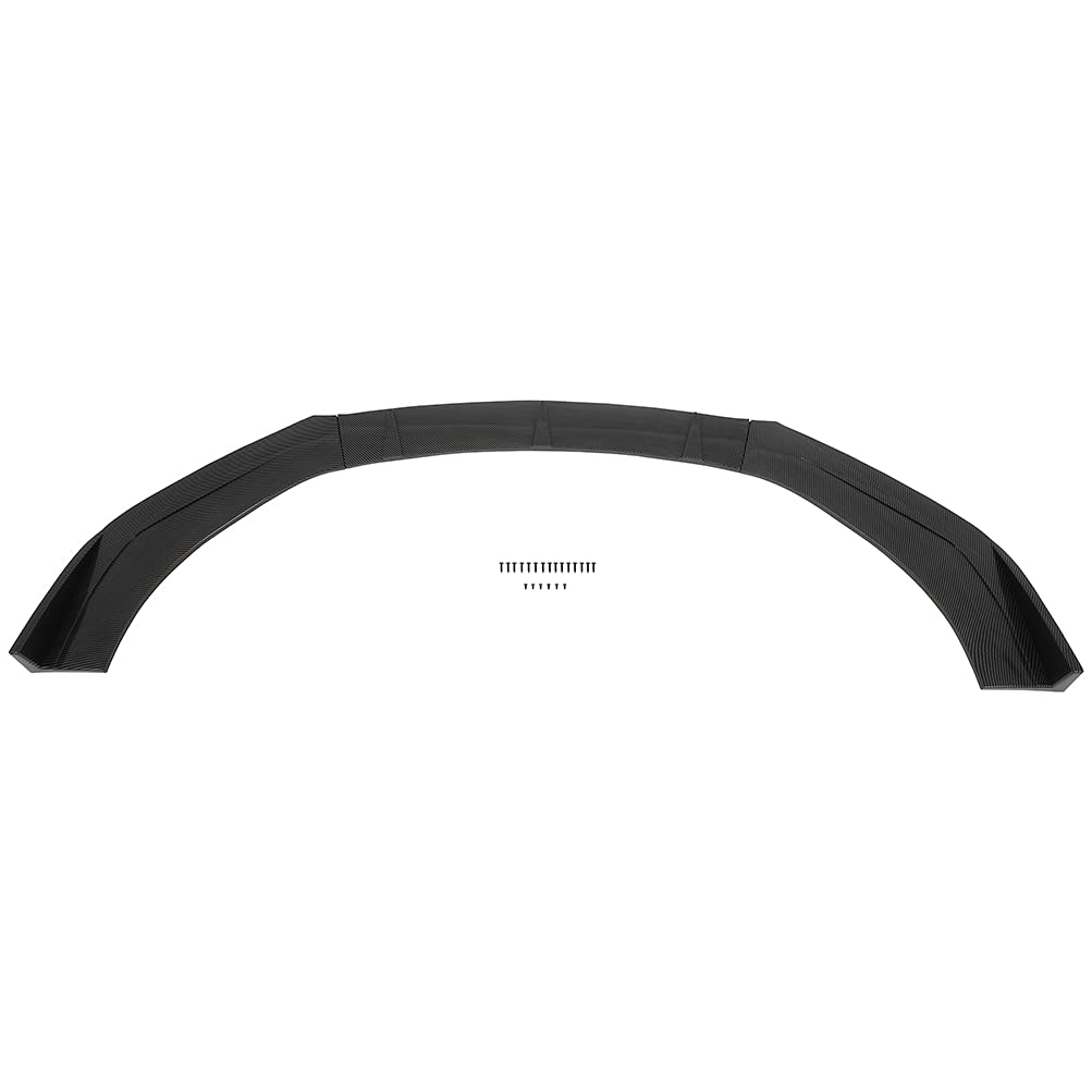 SCITOO Frontlippe Spoiler Splitter Kinn Kompatibel mit Universal Frontstoßstange Lippenkörper Kit Außendiffusor Mattschwarz von SCITOO