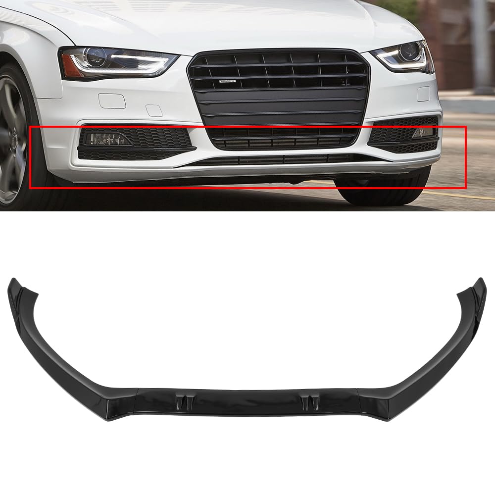 SCITOO Mattschwarz Frontlippe Spoiler Body Kit Kompatibel mit 2013-2016 für Audi A4 Quattro Frontstoßstange Lippe Splitter Kinn Außen Diffusor SCITOO Mattschwarz Frontlippe Spoiler Body Kit Kompatibel mit 2013-2016 für Audi A4 Quattro Frontstoßstange Lippe Splitter Kinn Außen Diffusor von SCITOO