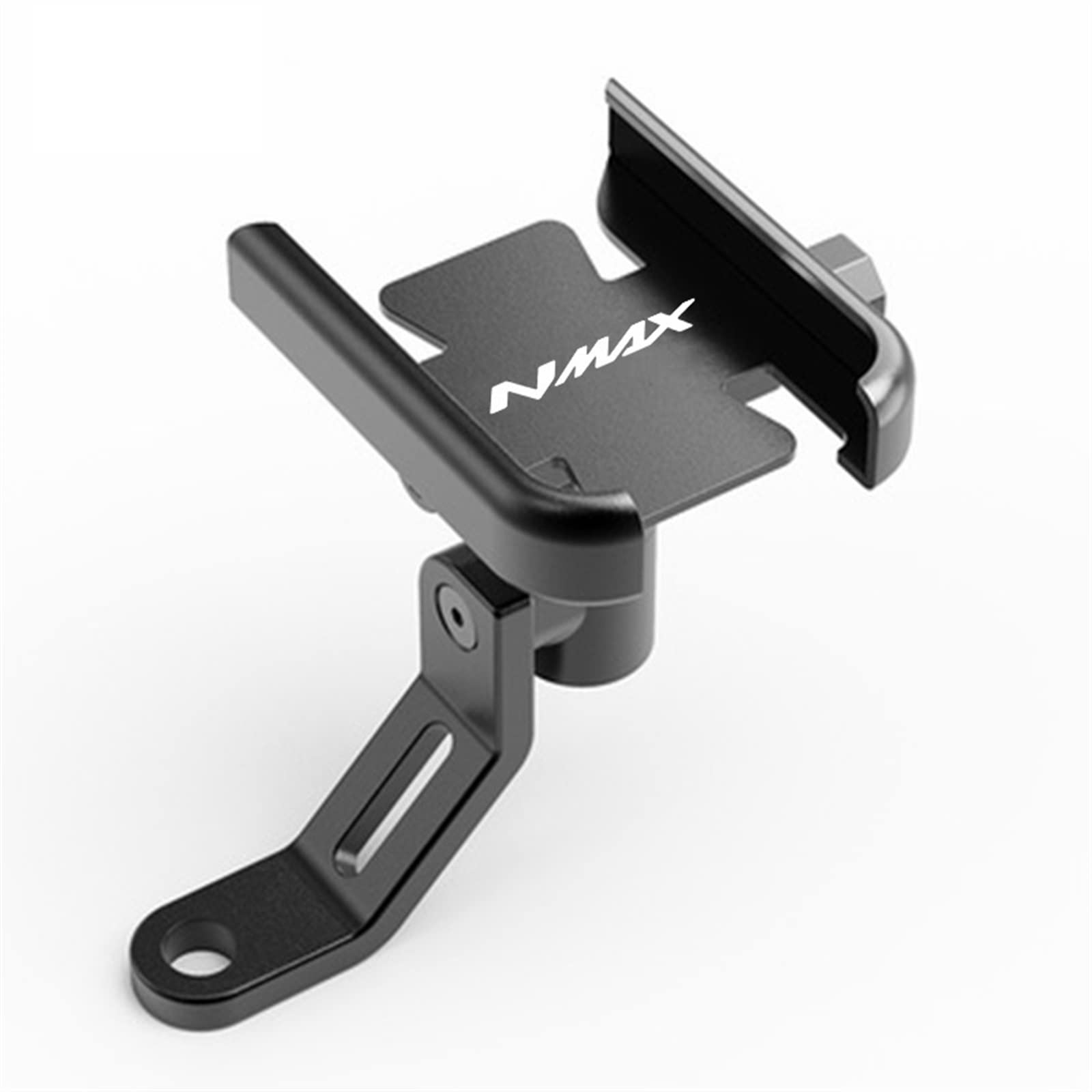 Für Yamaha NMAX 125/155 ABS 2016-2021 2020 2019 Motorrad CNC Aluminium Lenker Handy Halterung GPS Ständer Halter (Farbe : Mirror Type Black) von SCITOY