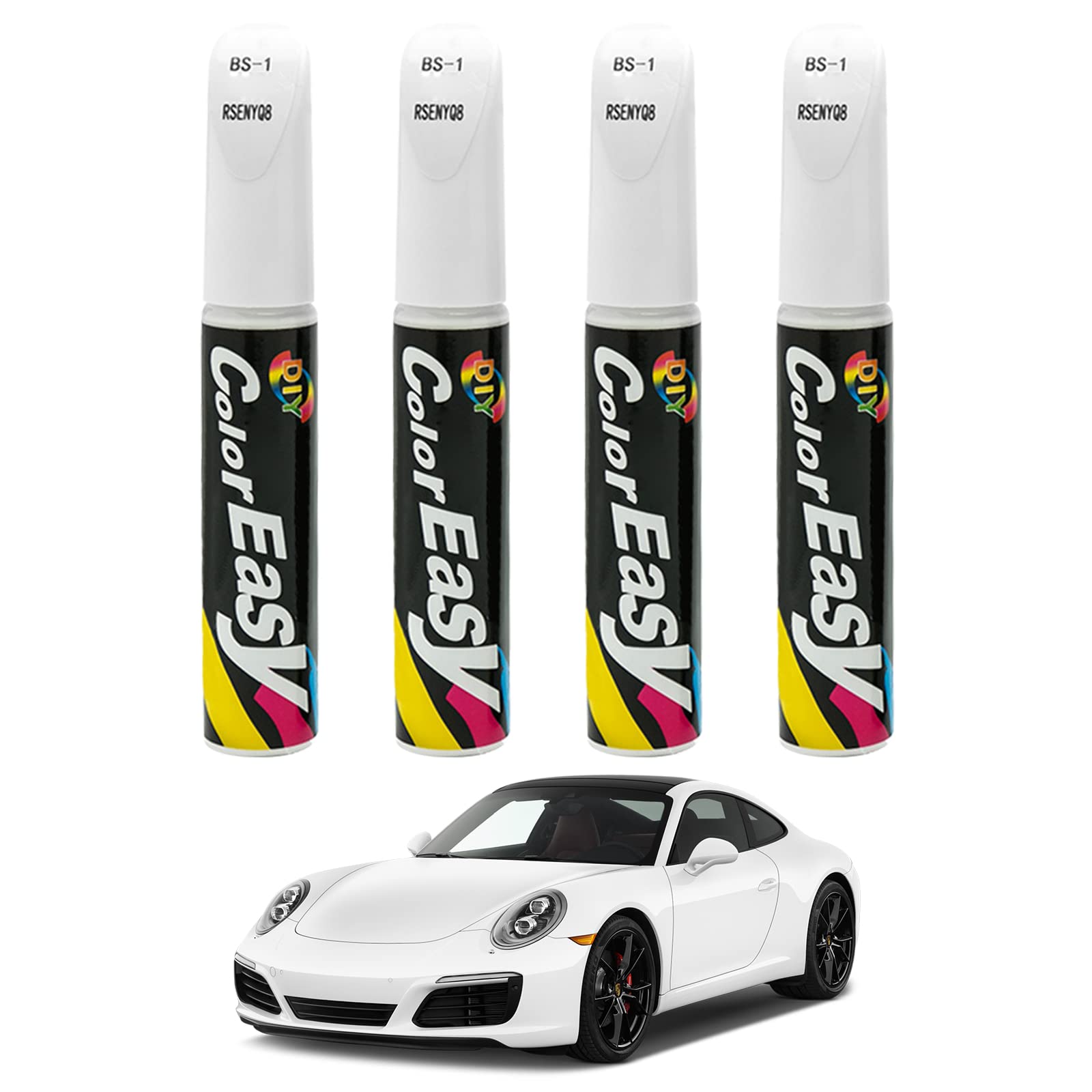 SCOBUTY Lackstift Auto, Lack Reparaturstift, 4pcs, Weiß von SCOBUTY