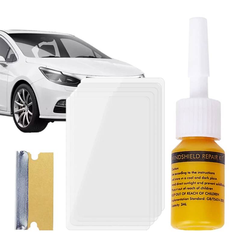SCOBUTY Windschutzscheiben Reparaturset Werkzeug,Auto Windshield Repair Kit, Glas Reparatur Flüssigkeit,Set von SCOBUTY