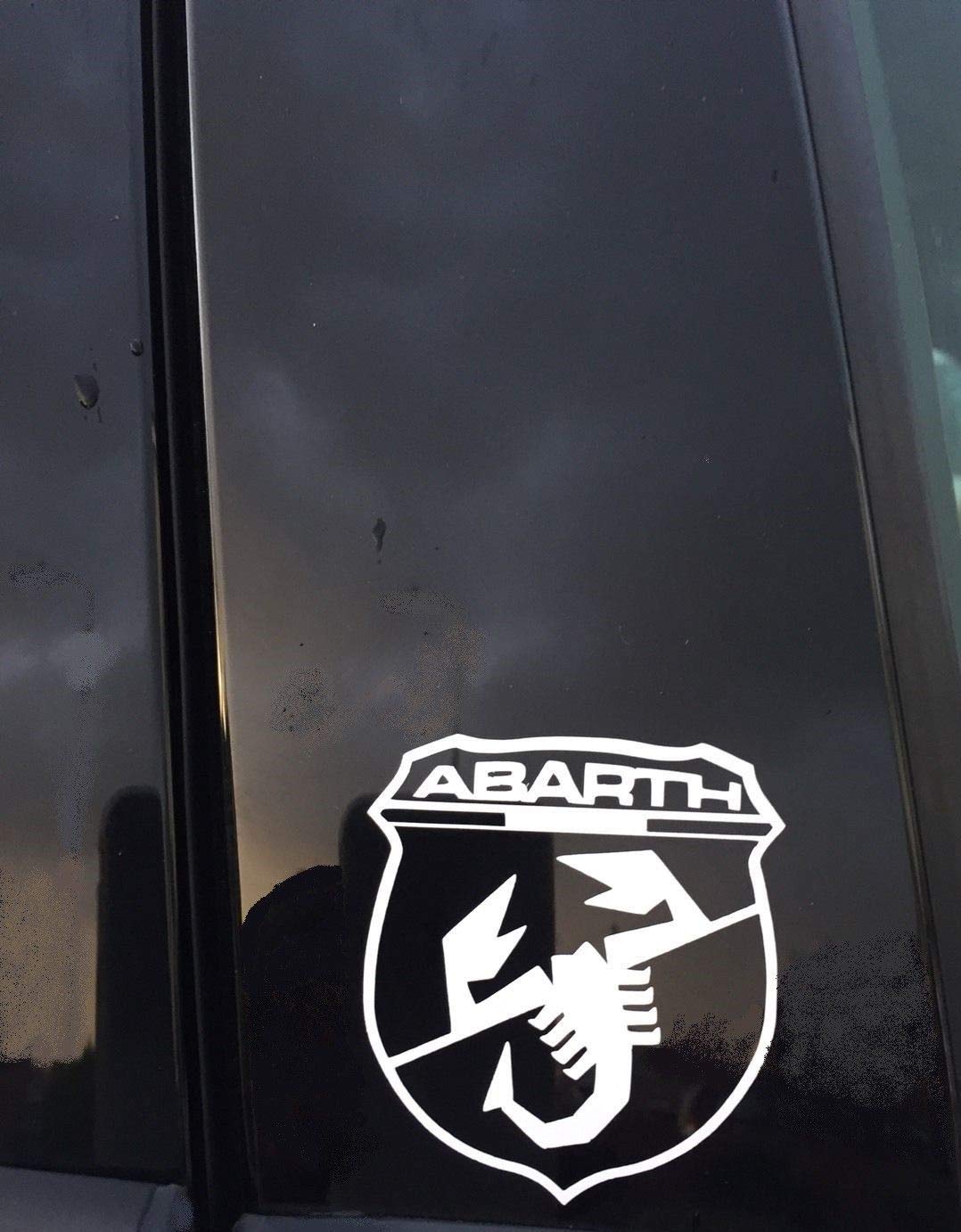 SCOOBY MAD Abarth Shield Fenstersäulen-Aufkleber, 2 Stück, für Fiat 500 595 von SCOOBY MAD