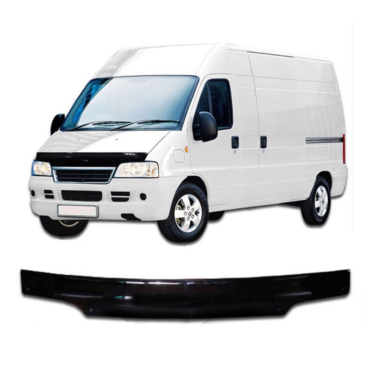 SCOUTT | Motorhaube Windabweiser Insekten Steinschlagschutz Für Ducato 2002-2006, Aerodynamisch, Einfache Montage, Haubenschutzmaske von SCOUTT