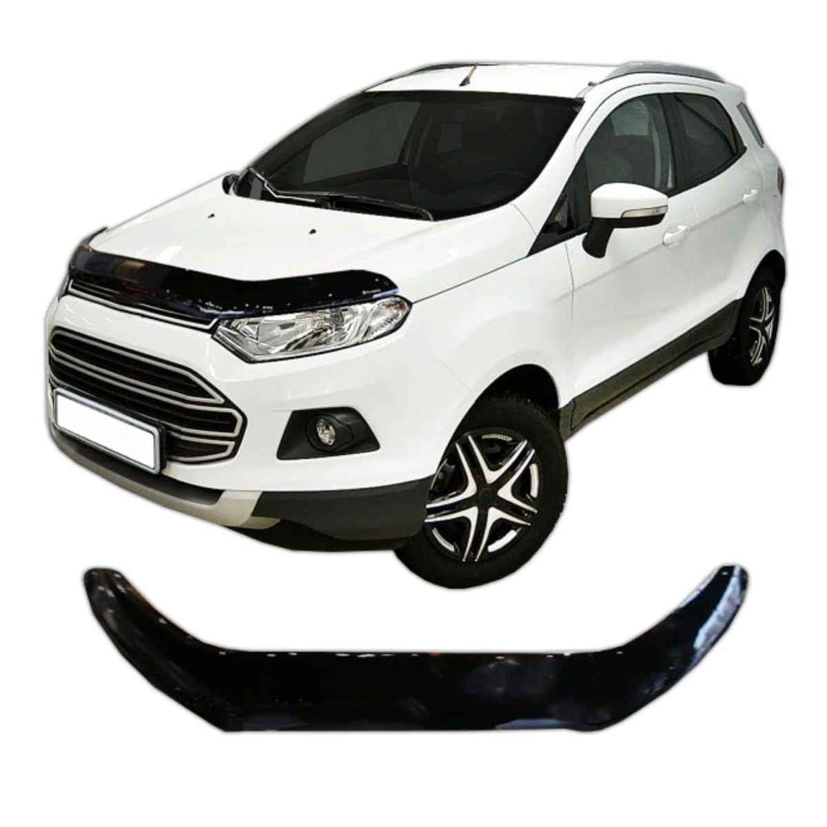 SCOUTT | Motorhaube Windabweiser Insekten Steinschlagschutz Für Ecosport ab 2018, Aerodynamisch, Einfache Montage, Haubenschutzmaske von SCOUTT