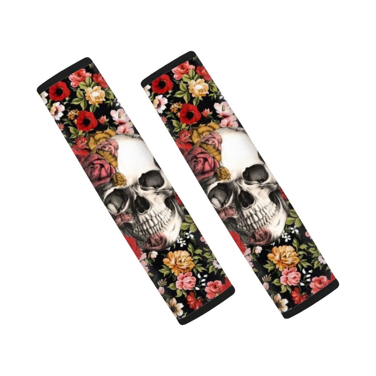 SCRAWLGOD Rosenschädel Print 2 Packungen Auto Sicherheitsgurtpolster Abdeckung Auto Zubehör Sicherheitsgurtpolster Weicher Komfort Sicherheitsgurt Kissen Schultergurt SCRAWLGOD Rosenschädel Print 2 Packungen Auto Sicherheitsgurtpolster Abdeckung Auto Zubehör Sicherheitsgurtpolster Weicher Komfort Sicherheitsgurt Kissen Schultergurt von SCRAWLGOD