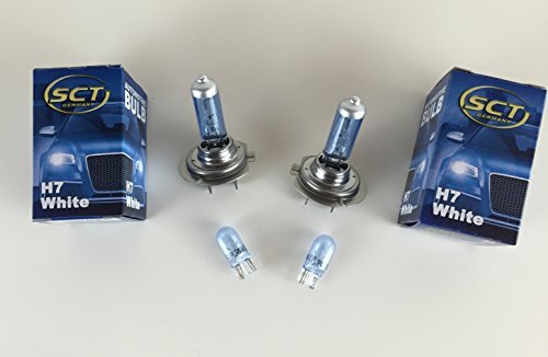 2 x H7 LAMPE WHITE BLUE 2 x W5W 12V 55W blau-weiß XENON LOOK E-PRÜFZEICHEN SCT / JAHN GERMANY von SCT GERMANY / JAHN GERMANY