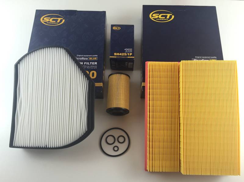 FILTER SET ÖLFILTER LUFTFILTER INNENRAUMFILTER C-KLASSE W202 S202 200 220 CDI von SCT GERMANY
