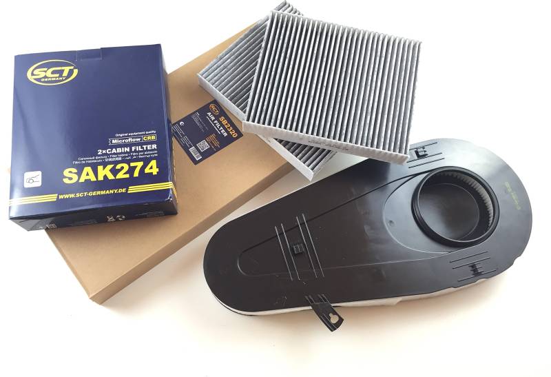 LUFTFILTER + 2 x AKTIVKOHLEFILTER (SET) SCT GERMANY BMW 5ER F07 F10 F11 7ER u.a. von SCT GERMANY