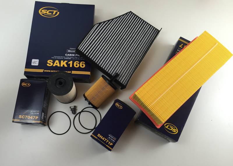 SCT GERMANY FILTER SET ÖLFILTER LUFTFILTER AKTIVKOHLE KRAFTSTOFFILTER ABLASSCHRAUBE A3 8P1 1.9 TDI von SCT GERMANY