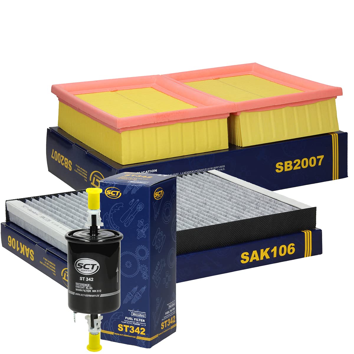SCT Germany Inspektionspaket Wartungspaket Filterset 1 x Luftfilter 1 x Innenraumfilter mit Aktivkohle 1 x Kraftstofffilter SCT Germany Inspektionspaket Wartungspaket Filterset 1 x Luftfilter 1 x Innenraumfilter mit Aktivkohle 1 x Kraftstofffilter von SCT Germany