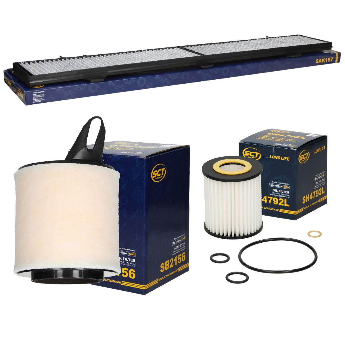 SCT Germany Inspektionspaket Wartungspaket Filterset 1 x Luftfilter 1 x Innenraumfilter mit Aktivkohle 1 x Ölfilter SCT Germany Inspektionspaket Wartungspaket Filterset 1 x Luftfilter 1 x Innenraumfilter mit Aktivkohle 1 x Ölfilter von SCT Germany