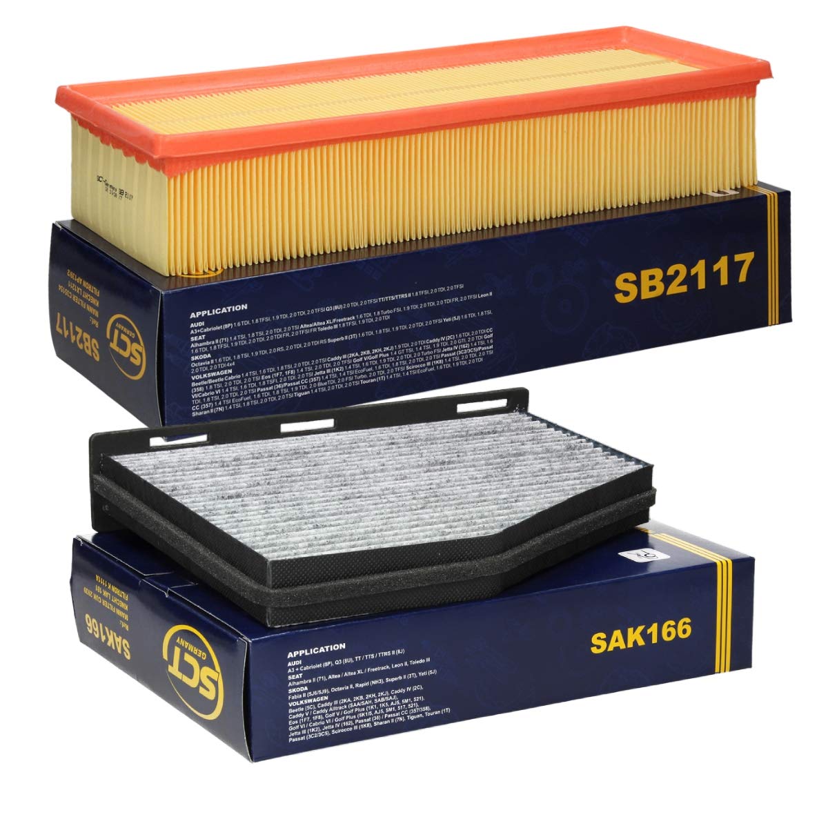 SCT Germany Inspektionspaket Wartungspaket Filterset 1 x Luftfilter 1 x Innenraumfilter mit Aktivkohle von SCT Germany