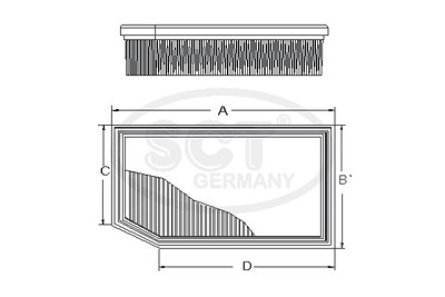 Sct - Mannol Luftfilter [Hersteller-Nr. SB2386] für Dacia von SCT - MANNOL