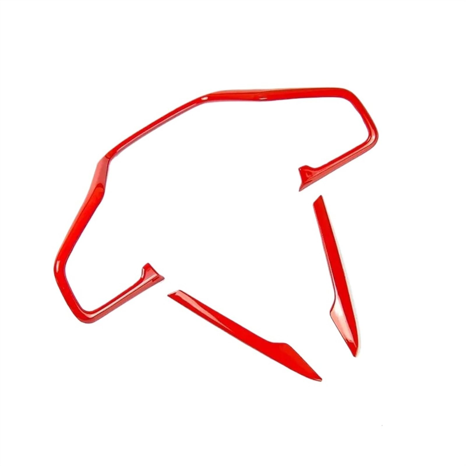 Aufkleber Abdeckung Cover Decal Trim 3 Stücke Auto Lenkrad Rahmen Abdeckung Trim Aufkleber Auto Zubehör Innen Für Civic 10th 2016 2017 2018(Rot) von SCUASKJ