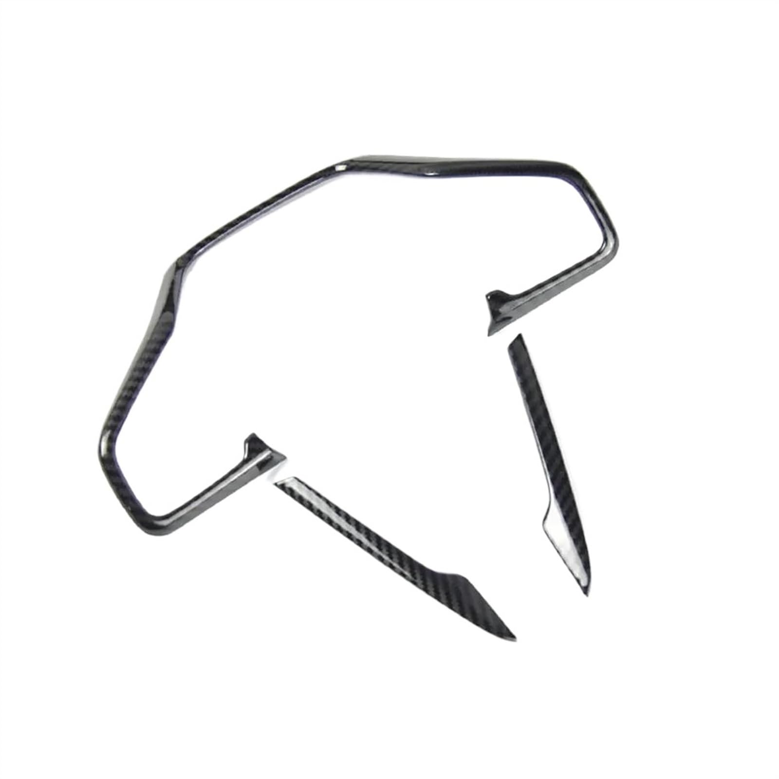 Aufkleber Abdeckung Cover Decal Trim 3 Stücke Auto Lenkrad Rahmen Abdeckung Trim Aufkleber Auto Zubehör Innen Für Civic 10th 2016 2017 2018(Schwarz) von SCUASKJ