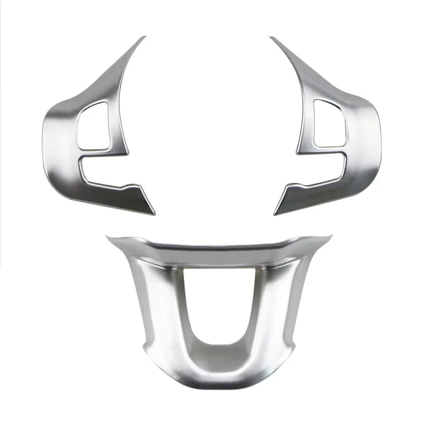 Aufkleber Abdeckung Cover Decal Trim 3PCs Für Peugeot 2008 208 308 2015 2016 2017 2018 Auto Lenkrad Abdeckung Trim Dekoration Aufkleber(Matte Silver) von SCUASKJ