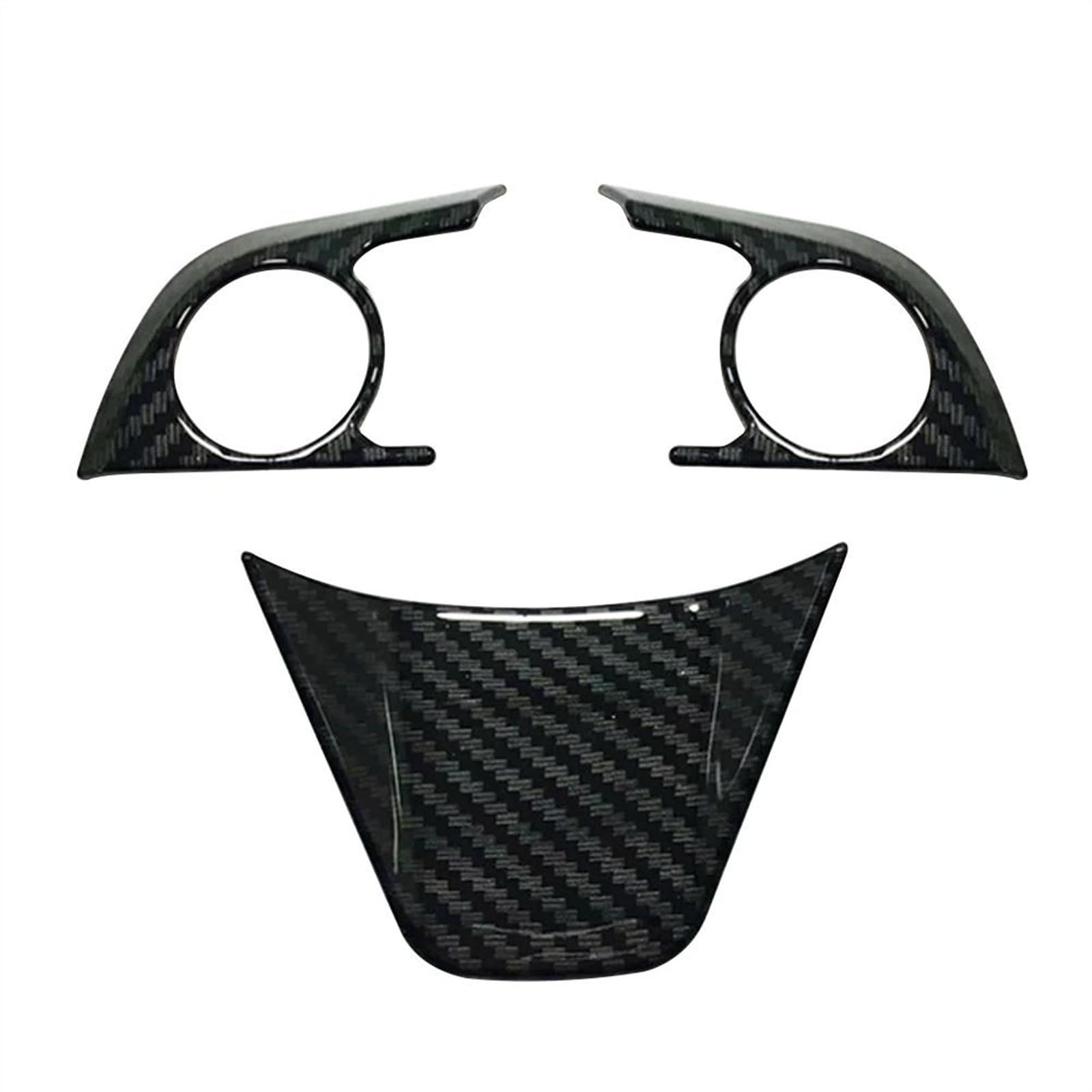 Aufkleber Abdeckung Cover Decal Trim 3Pcs Auto Lenkrad Taste Panel Abdeckung Trim Aufkleber Multimedia Auto Zubehör Für Toyota Für Camry 8Th 2018 2019 2020 2021(Kohlefaser) von SCUASKJ