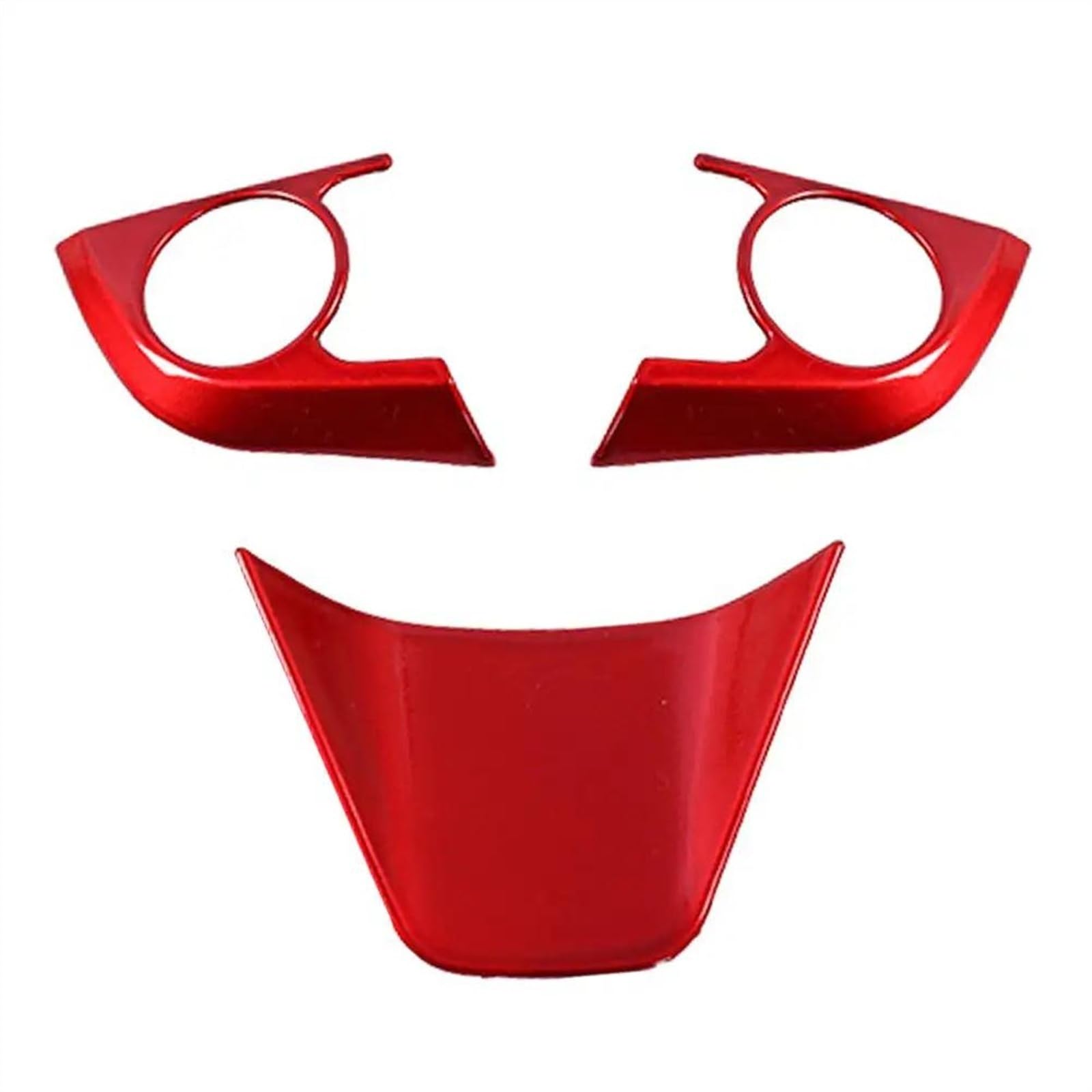 Aufkleber Abdeckung Cover Decal Trim 3Pcs Auto Lenkrad Taste Panel Abdeckung Trim Aufkleber Multimedia Auto Zubehör Für Toyota Für Camry 8Th 2018 2019 2020 2021(Rot) von SCUASKJ