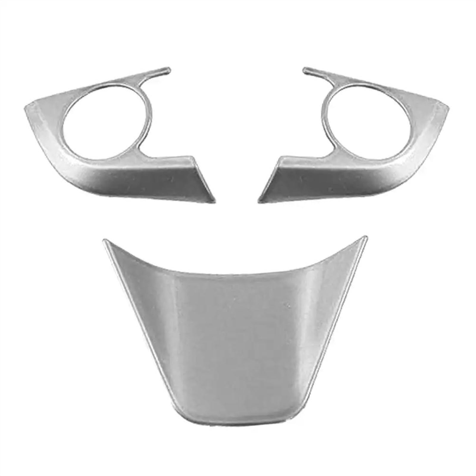 Aufkleber Abdeckung Cover Decal Trim 3Pcs Auto Lenkrad Taste Panel Abdeckung Trim Aufkleber Multimedia Auto Zubehör Für Toyota Für Camry 8Th 2018 2019 2020 2021(Silber) von SCUASKJ